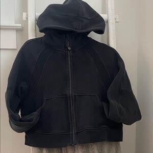 Black Hooded Zip-Up Jacket